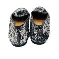 Load image into Gallery viewer, Aquazzura Silver Metallic Sequined Loafer Flats