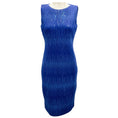 Load image into Gallery viewer, St. John Azul Metallic Knit Jacket and Dress Suit Set