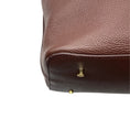 Load image into Gallery viewer, Elleme Brown Grained Leather Shoulder Bag with Brushed Gold Hardware