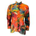 Load image into Gallery viewer, Ralph Lauren Collection Orange Multi Tropical Print Linen Blouse
