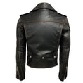 Load image into Gallery viewer, Saint Laurent Black Distressed Calfskin Leather Biker Jacket