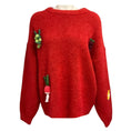 Load image into Gallery viewer, Alemais Crimson Red Embellished Fruitto Jumper