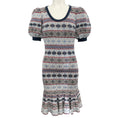 Load image into Gallery viewer, Alexander McQueen Ivory / Blue Fairisle Knit Dress

