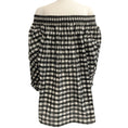 Load image into Gallery viewer, Alaia Black / White Gingham Check Off Shoulder Blouse