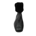 Load image into Gallery viewer, Mansur Gavriel Black Shearling Trimmed Flat Leather Ankle Boots
