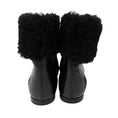 Load image into Gallery viewer, Mansur Gavriel Black Shearling Trimmed Flat Leather Ankle Boots
