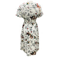 Load image into Gallery viewer, Erdem White Multi Floral Printed Short Sleeved Denim Midi Hannah Dress