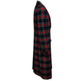 Load image into Gallery viewer, Ermanno Scervino Black / Red / Blue Multi Plaid Double Breasted Mid-Length Wool Coat