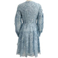 Load image into Gallery viewer, Erdem Light Blue Silk Floral Applique Dress