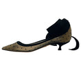 Load image into Gallery viewer, Christian Dior Black Mesh Kitten Heel Pumps with Suede Ankle Ties