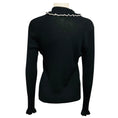 Load image into Gallery viewer, Dries Van Noten Black / White Ruffled Viscose Knit Cardigan Sweater