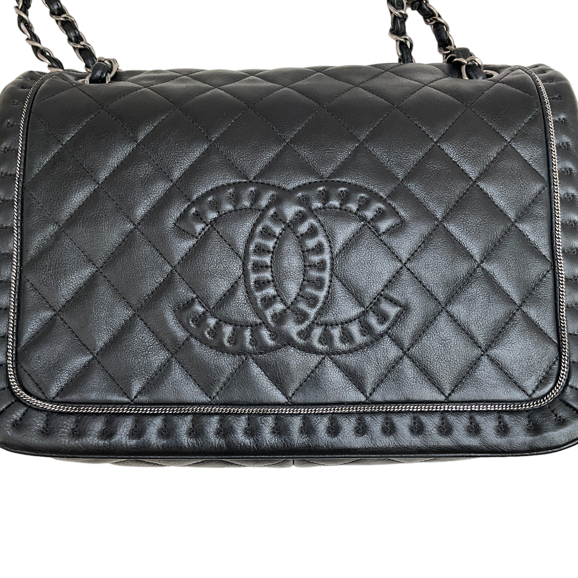 Chanel 2011 Black Leather Istanbul Flap Bag