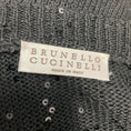 Load image into Gallery viewer, Brunello Cucinelli Black Linen Silk Paillette Cropped Cardigan