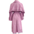 Load image into Gallery viewer, Muveil Lavender Cotton / Linen Trench Coat with Belt