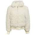 Load image into Gallery viewer, Maje White Blanche Looped Faux Fur Jacket