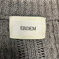 Load image into Gallery viewer, Erdem Grey / Black Floral Embroidered Wool and Silk Knit Estelle Cardigan