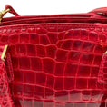 Load image into Gallery viewer, Suarez True Red Alligator Satchel