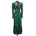 Load image into Gallery viewer, La DoubleJ Green Multi Sable Ashbury Visconti Maxi Dress NWT
