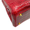 Load image into Gallery viewer, Suarez True Red Alligator Satchel
