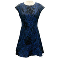 Load image into Gallery viewer, Emporio Armani Blue / Black Jacquard Cocktail Dress
