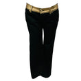 Load image into Gallery viewer, Gucci Black Cotton Stretch Pants with Gold Metallic Waist