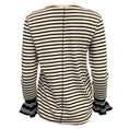 Load image into Gallery viewer, R13 Black / Ivory Striped Long Sleeve Tee with Bell Sleeves