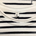 Load image into Gallery viewer, R13 Black / Ivory Striped Long Sleeve Tee with Bell Sleeves