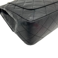 Load image into Gallery viewer, Chanel Vintage 1980's Black Leather Classic Square Double Flap Bag