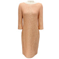 Load image into Gallery viewer, St. John Rose Gold Metallic Sequined Knit Cocktail Dress