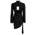 Load image into Gallery viewer, Brandon Maxwell Black Silk Georgette Raina Dress