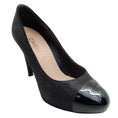 Load image into Gallery viewer, Chanel Black Platform Pumps with Patent Leather Cap Toe
