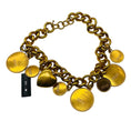 Load image into Gallery viewer, Versace Tribute Gold Heritage Medusa Coin and Heart Medallion Charm Chunky Chain Necklace