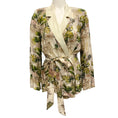Load image into Gallery viewer, L'Agence Brown Jungle Print Wrap Kimono Jacket
