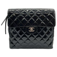 Load image into Gallery viewer, Chanel Vintage 1990's Black Quilted Patent Leather Backpack