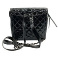 Load image into Gallery viewer, Chanel Vintage 1990's Black Quilted Patent Leather Backpack