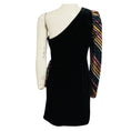 Load image into Gallery viewer, Self-Portrait Black Multi Stripe Sequin Asymmetric Mini Dress