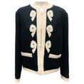 Load image into Gallery viewer, Valentino Black / Navy / Ivory 2021 Bow Detail Tweed Jacket