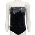Load image into Gallery viewer, Alexandre Vauthier Black Strapless Sequin Bustier Bodysuit