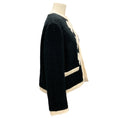 Load image into Gallery viewer, Valentino Black / Navy / Ivory 2021 Bow Detail Tweed Jacket