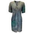 Load image into Gallery viewer, Giorgio Armani Green Short Sleeved V-Neck Silk Dress

