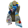 Load image into Gallery viewer, Hermes Red / White / Blue Multi Le Premier Chant Wow Silk Scarf