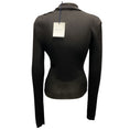Load image into Gallery viewer, Officine Generale Dark Coffee Jana Ribbed Shiny Viscose Polo Top