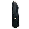 Load image into Gallery viewer, Yves Saint Laurent Charcoal Grey Wool Midi Dress