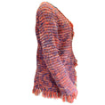 Load image into Gallery viewer, Etro Red / Blue Multi Fringed Tweed Jacket