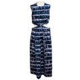 Load image into Gallery viewer, Altuzarra Navy Blue / Purple Ashima Tie Dye Print Cut Out Midi Dress