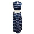 Load image into Gallery viewer, Altuzarra Navy Blue / Purple Ashima Tie Dye Print Cut Out Midi Dress