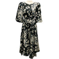 Load image into Gallery viewer, Co Black / Ivory / Blue Metallic Jacquard Midi Dress