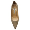 Load image into Gallery viewer, Manolo Blahnik Natural Pointed Toe Linen Pumps