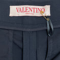 Load image into Gallery viewer, Valentino Navy Blue Silk Trousers