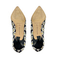 Load image into Gallery viewer, Manolo Blahnik Black / White / Yellow Daisy Print Pointed Toe Canvas Pumps